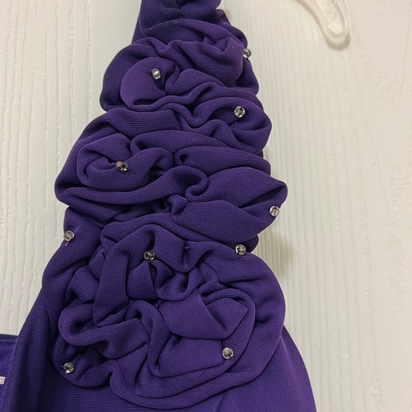 Sexy but, elegant purple dress for the mother of the bride or groom, shawl - Picture 2 of 3